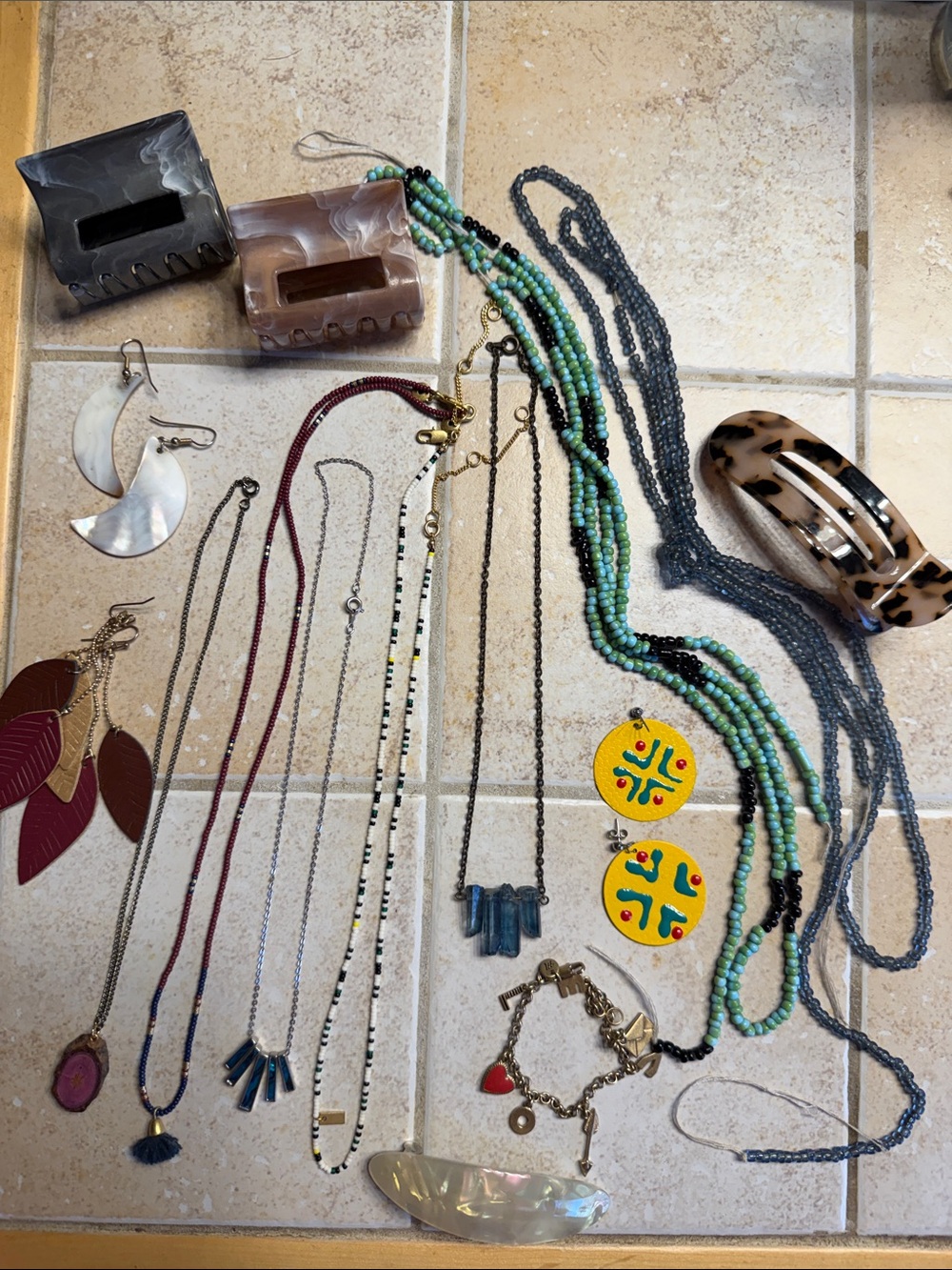 Necklace, Earring, and Hair Clip Bohemian Bundle